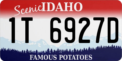 ID license plate 1T6927D