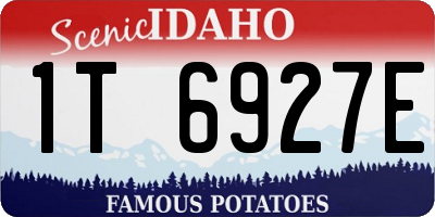 ID license plate 1T6927E