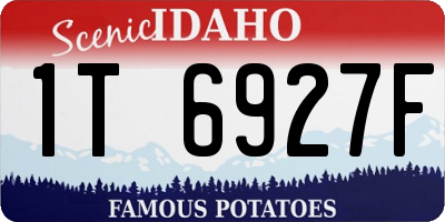 ID license plate 1T6927F