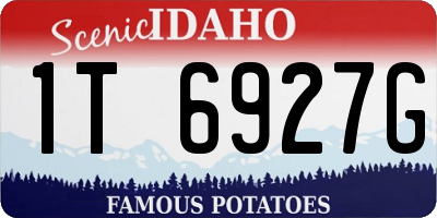 ID license plate 1T6927G