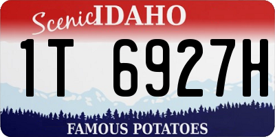 ID license plate 1T6927H