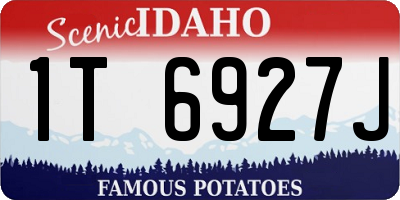 ID license plate 1T6927J