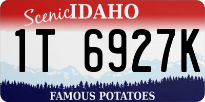 ID license plate 1T6927K