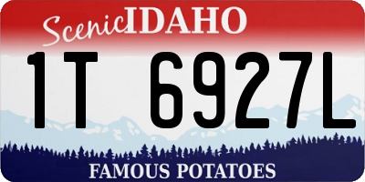 ID license plate 1T6927L