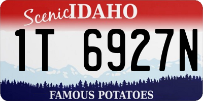 ID license plate 1T6927N