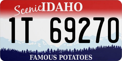 ID license plate 1T6927O