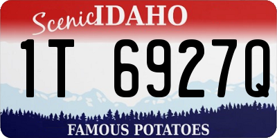 ID license plate 1T6927Q
