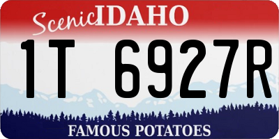 ID license plate 1T6927R