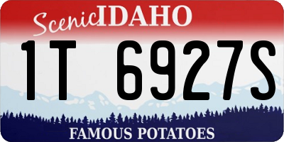 ID license plate 1T6927S