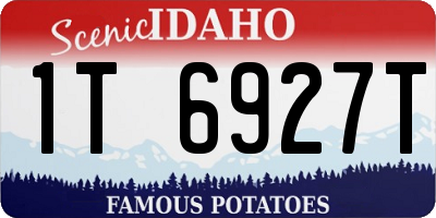 ID license plate 1T6927T