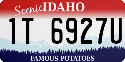 ID license plate 1T6927U