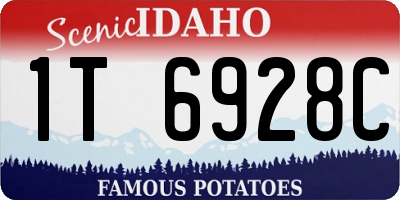 ID license plate 1T6928C