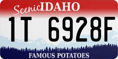 ID license plate 1T6928F