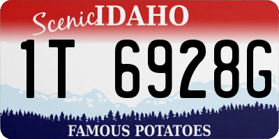 ID license plate 1T6928G