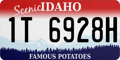 ID license plate 1T6928H