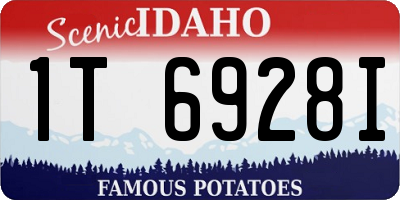 ID license plate 1T6928I