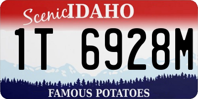 ID license plate 1T6928M