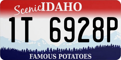 ID license plate 1T6928P