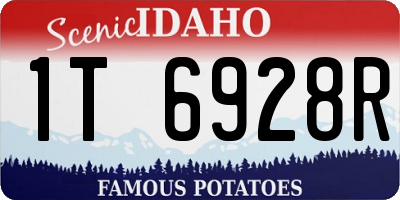 ID license plate 1T6928R