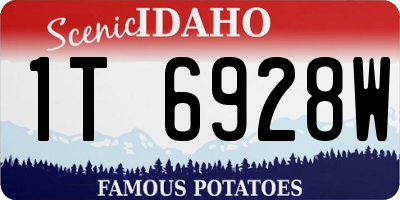 ID license plate 1T6928W