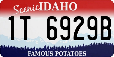 ID license plate 1T6929B