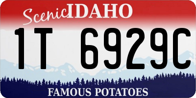 ID license plate 1T6929C