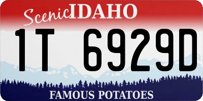 ID license plate 1T6929D
