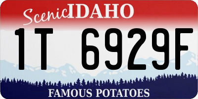 ID license plate 1T6929F