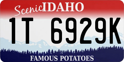 ID license plate 1T6929K