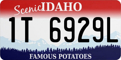 ID license plate 1T6929L