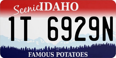 ID license plate 1T6929N