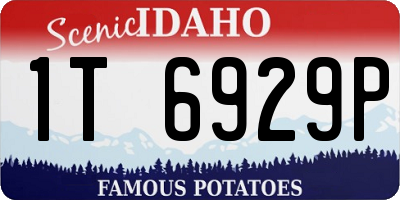 ID license plate 1T6929P