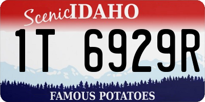 ID license plate 1T6929R