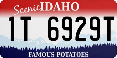 ID license plate 1T6929T