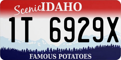 ID license plate 1T6929X