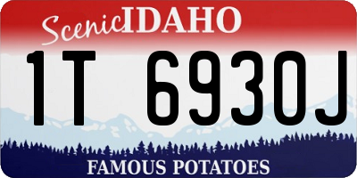 ID license plate 1T6930J