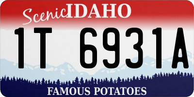 ID license plate 1T6931A
