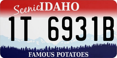 ID license plate 1T6931B