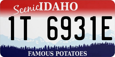 ID license plate 1T6931E