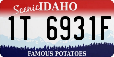 ID license plate 1T6931F