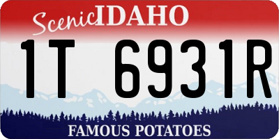 ID license plate 1T6931R