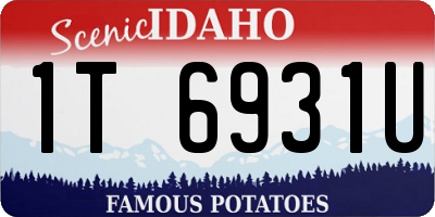 ID license plate 1T6931U