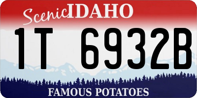 ID license plate 1T6932B