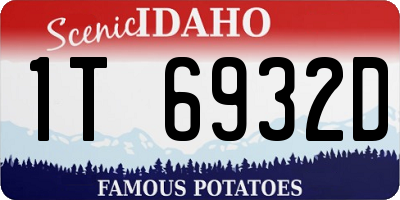 ID license plate 1T6932D