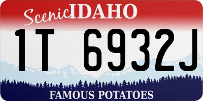 ID license plate 1T6932J