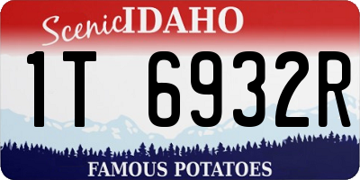 ID license plate 1T6932R