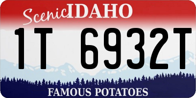 ID license plate 1T6932T