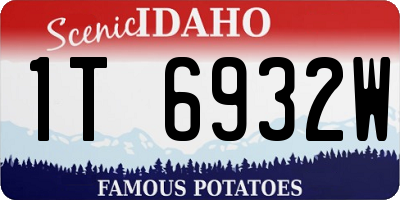 ID license plate 1T6932W