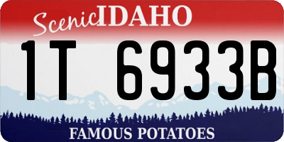 ID license plate 1T6933B