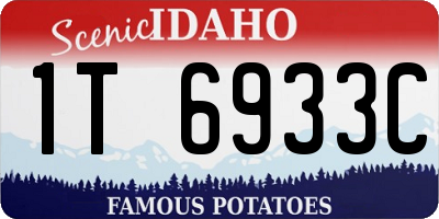 ID license plate 1T6933C